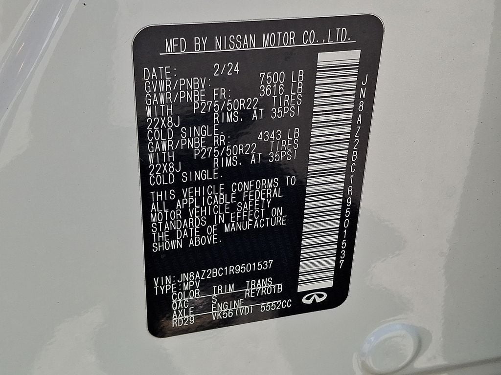 2024 INFINITI QX80 SENSORY 4WD