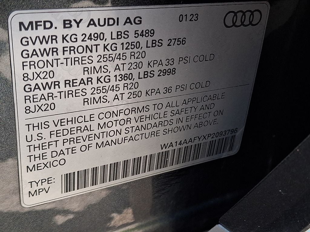 2023 Audi Q5 Sportback 45 S line Premium quattro