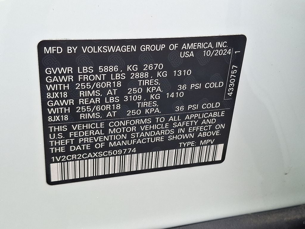 2025 Volkswagen Atlas 2.0T Peak Edition