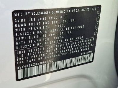 2022 Volkswagen Tiguan 2.0T SEL R-Line