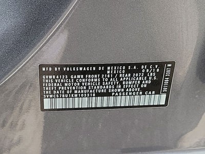 2019 Volkswagen Jetta 1.4T SE