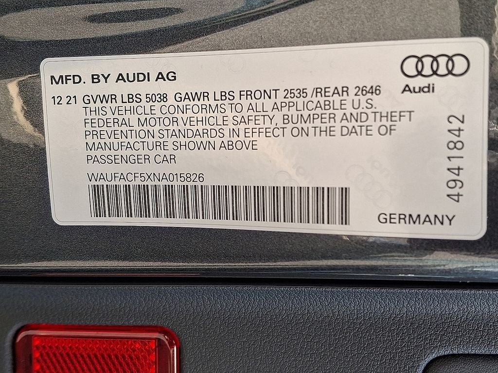 2022 Audi A5 Sportback Premium Plus S Line quattro
