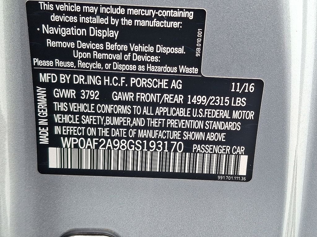 2016 Porsche 911 GT3 RS