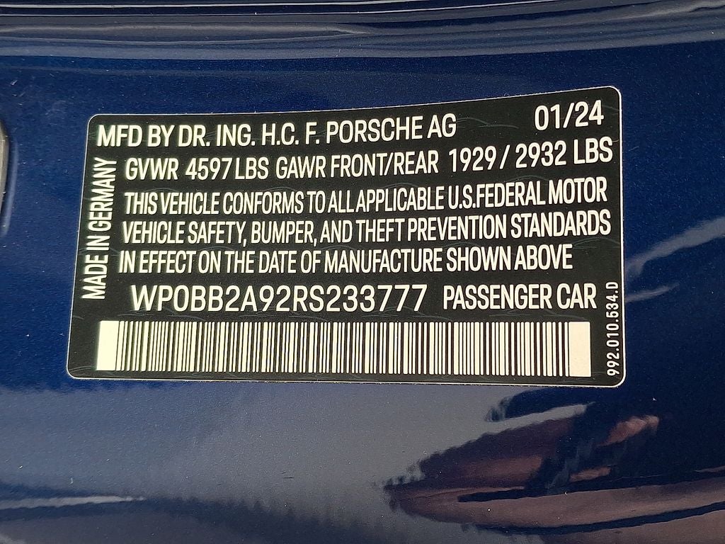 2024 Porsche 911 Targa 4S