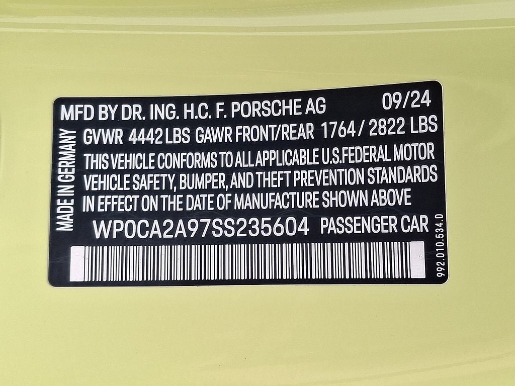 2025 Porsche 911 Carrera