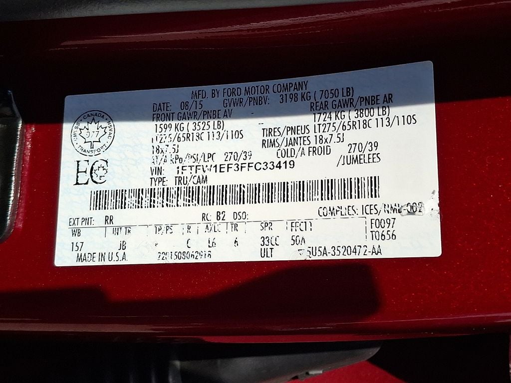 2015 Ford F-150 XLT
