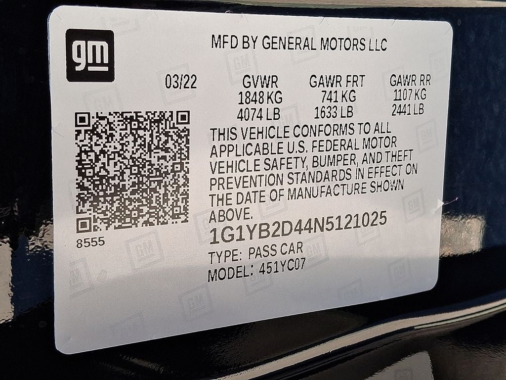 2022 Chevrolet Corvette Stingray 2LT