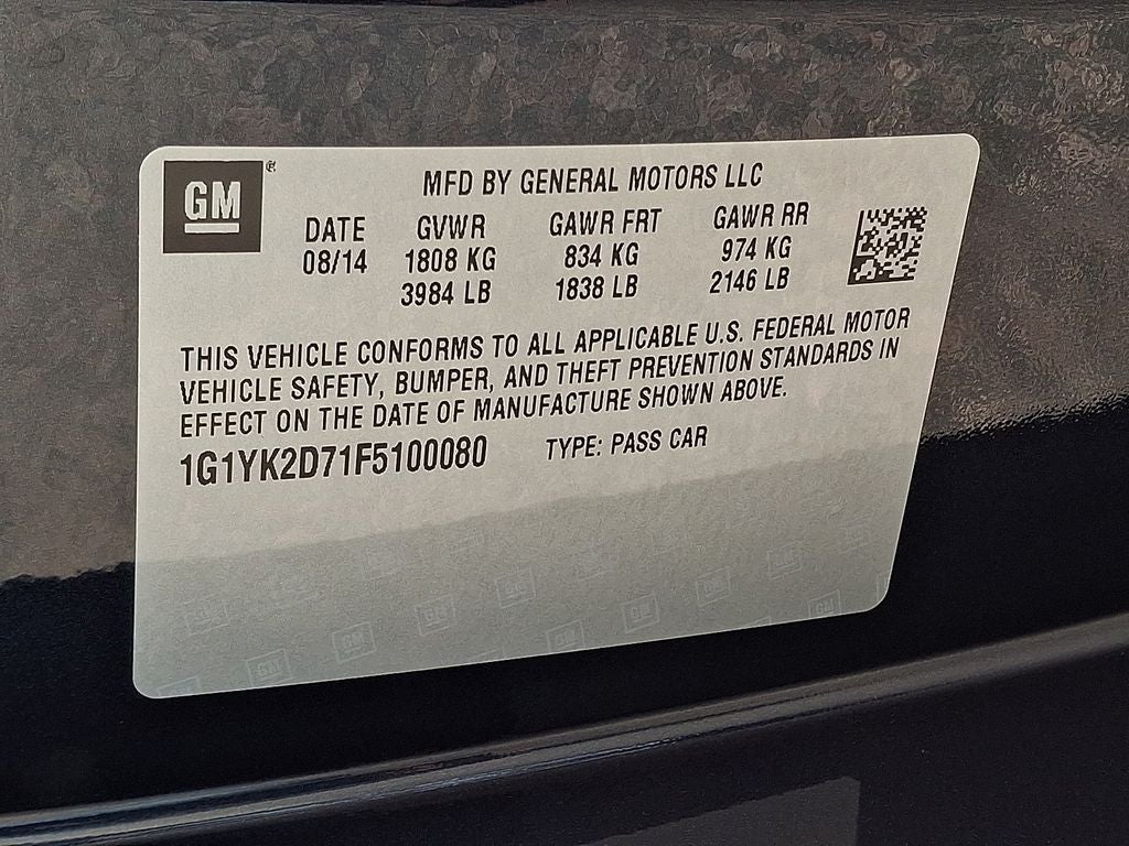 2015 Chevrolet Corvette Stingray Z51 2LT