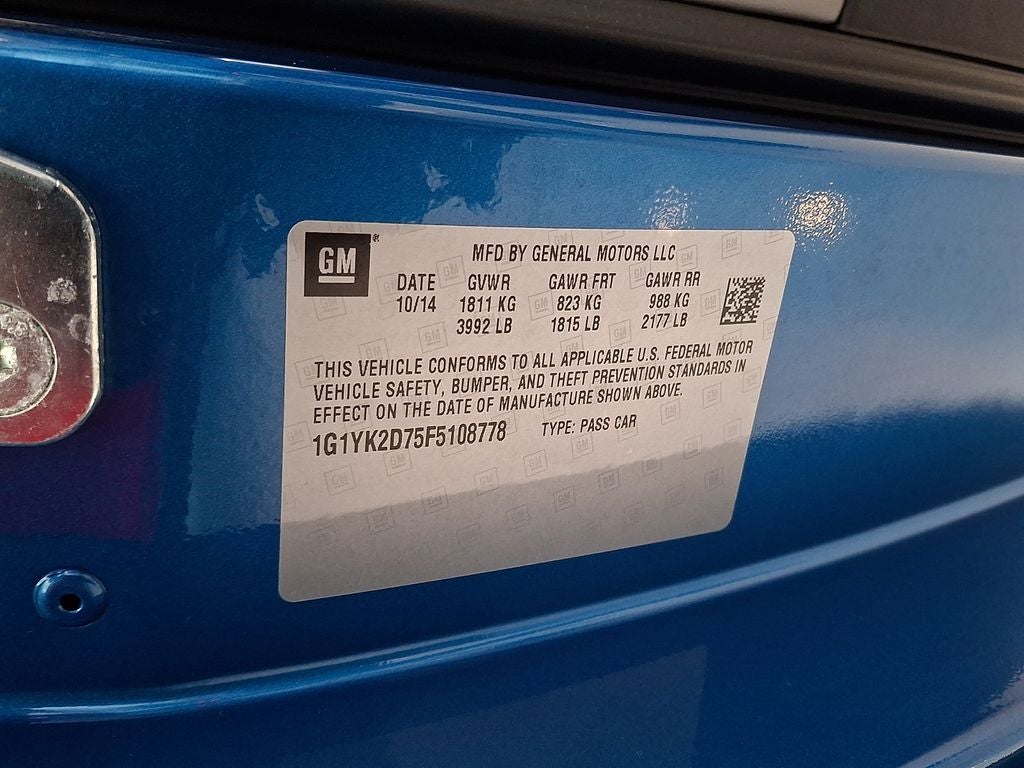 2015 Chevrolet Corvette Stingray Z51 2LT