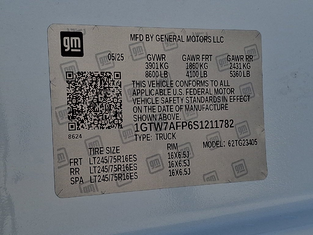 2025 GMC Savana 2500 Work Van