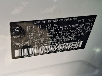 2022 Subaru Ascent Onyx Edition