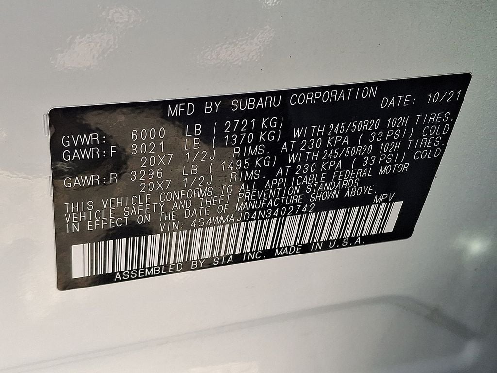 2022 Subaru Ascent Onyx Edition