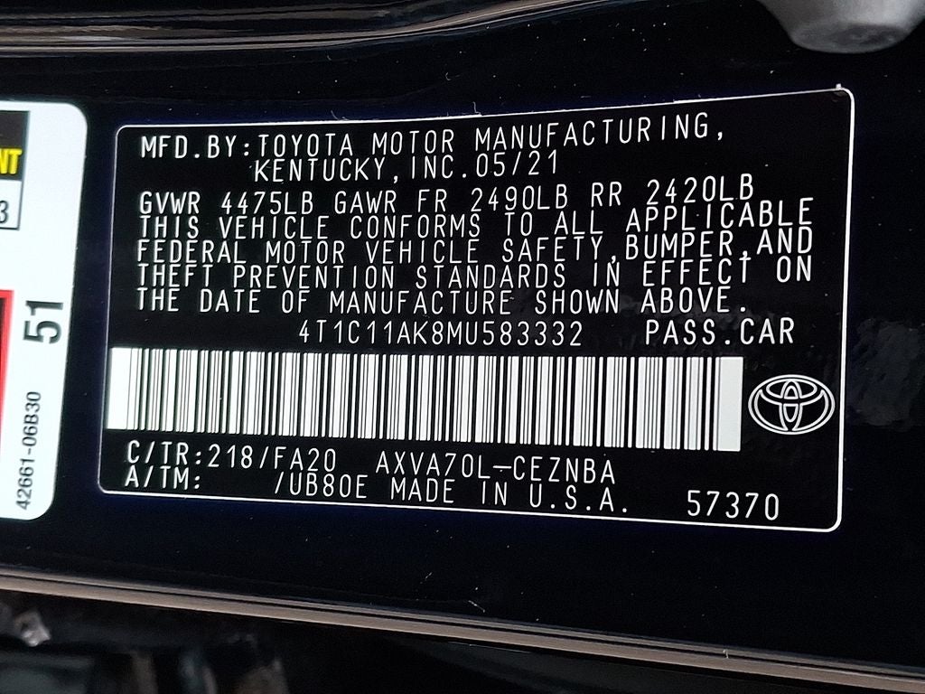 2021 Toyota Camry LE
