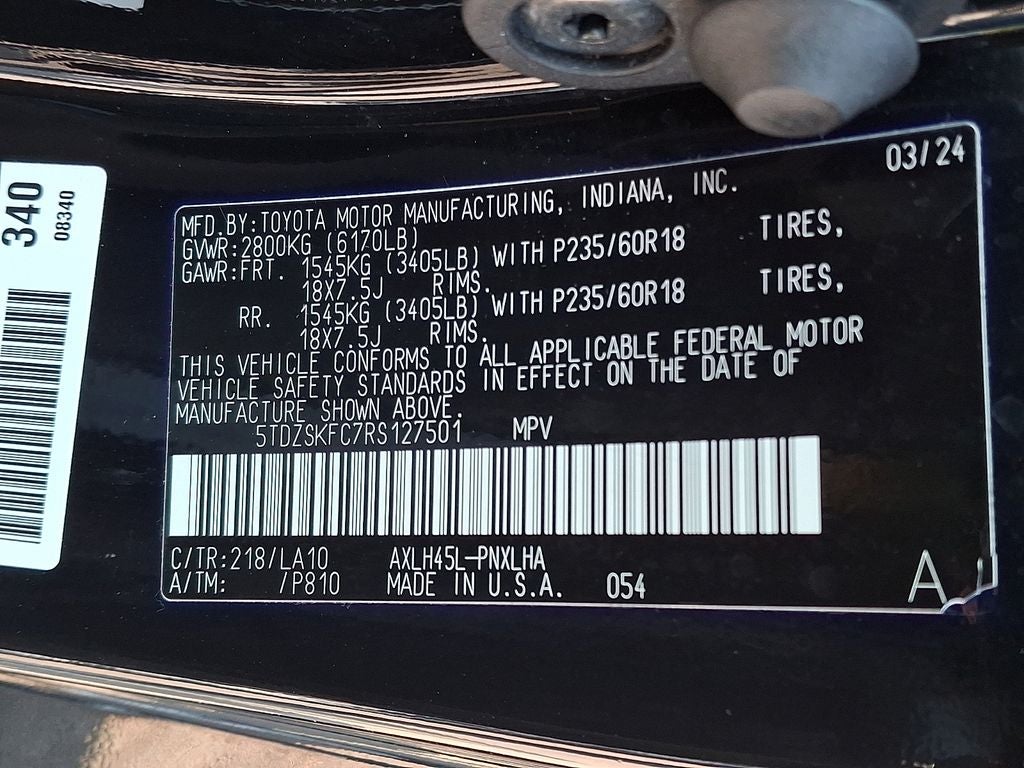 2024 Toyota Sienna Limited 7 Passenger