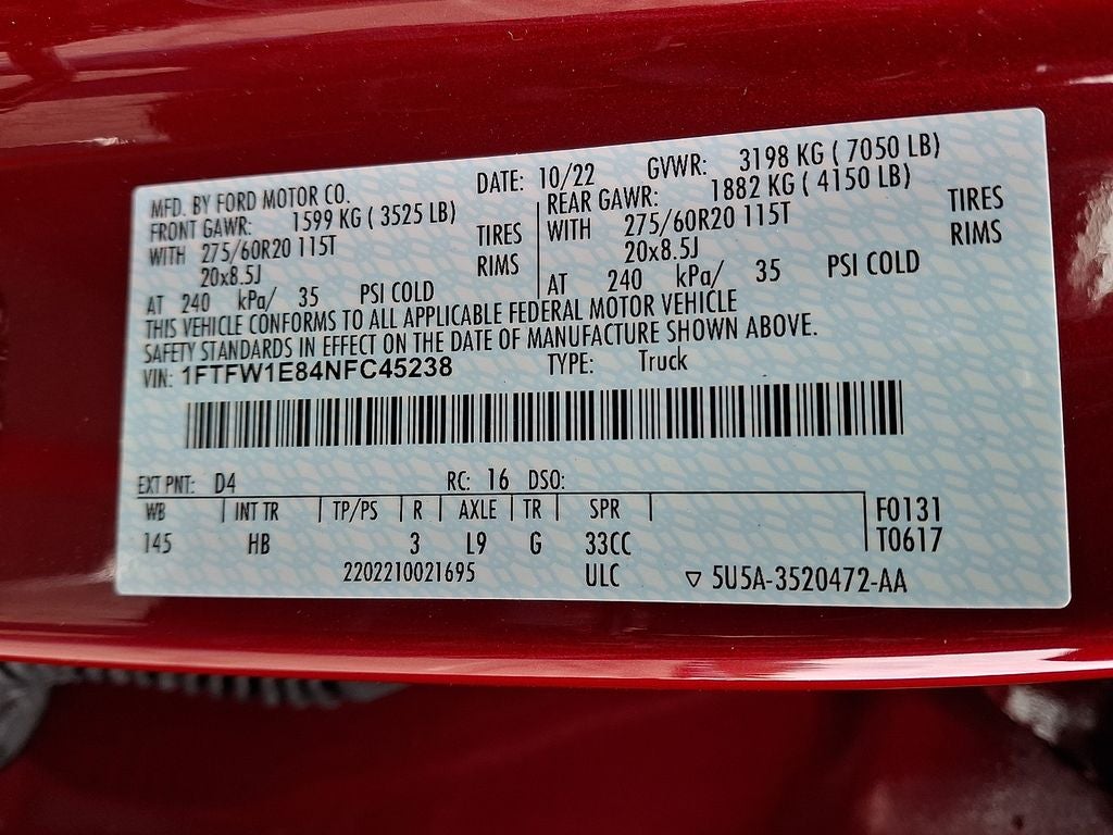 2022 Ford F-150 Lariat