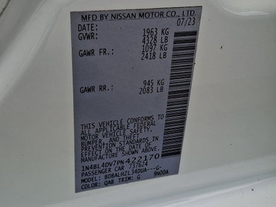 2023 Nissan Altima 2.5 SV