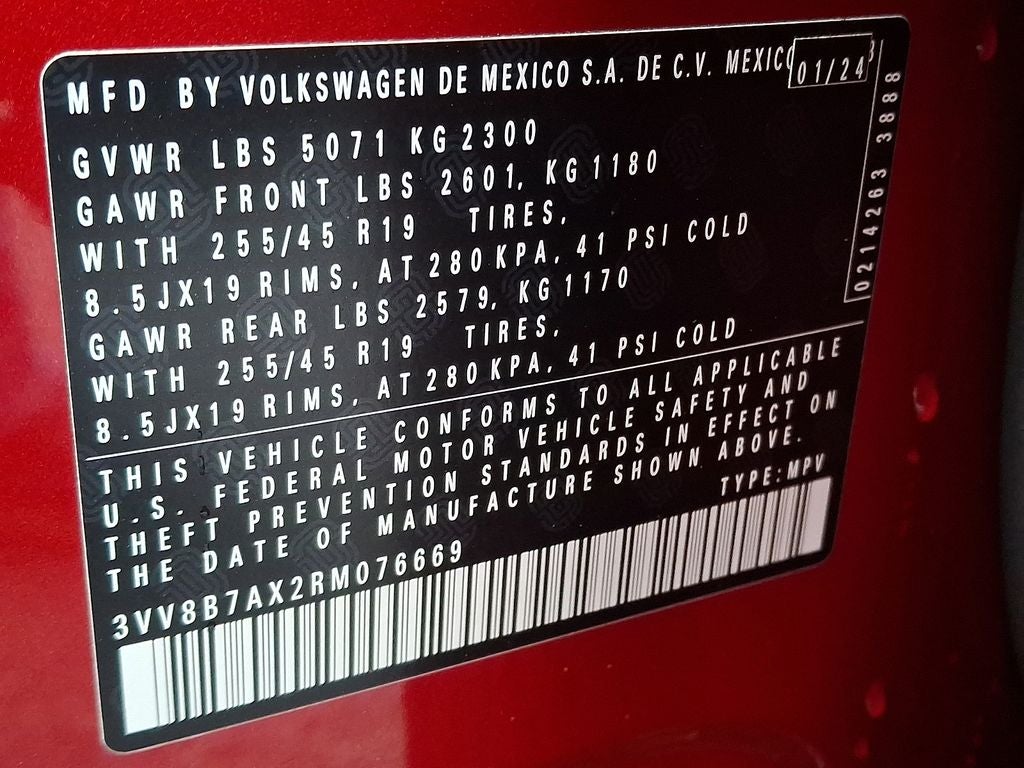 2024 Volkswagen Tiguan 2.0T SE R-Line Black