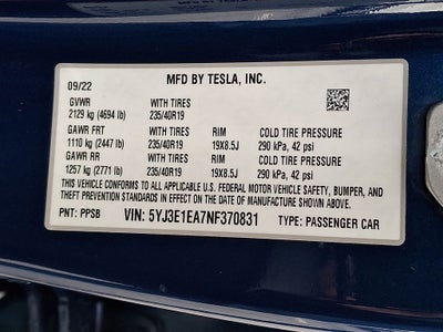 2022 Tesla Model 3 Base