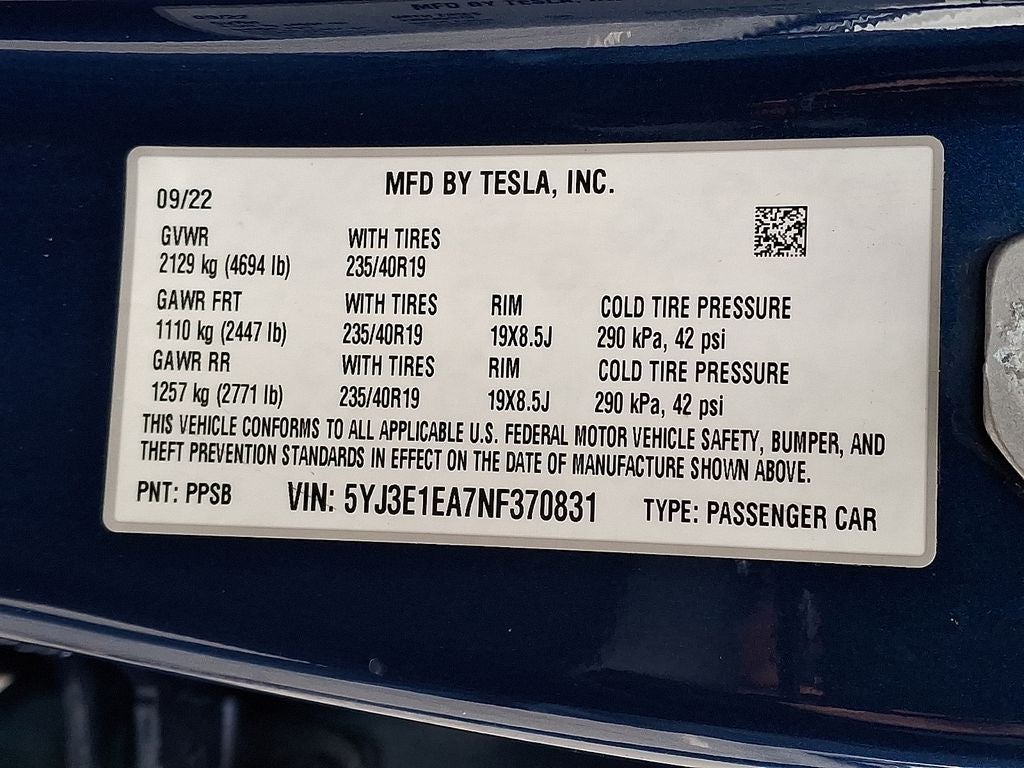 2022 Tesla Model 3 Base