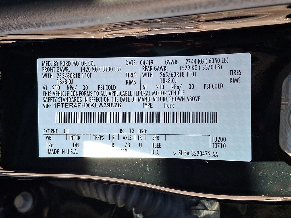 2019 Ford Ranger Lariat