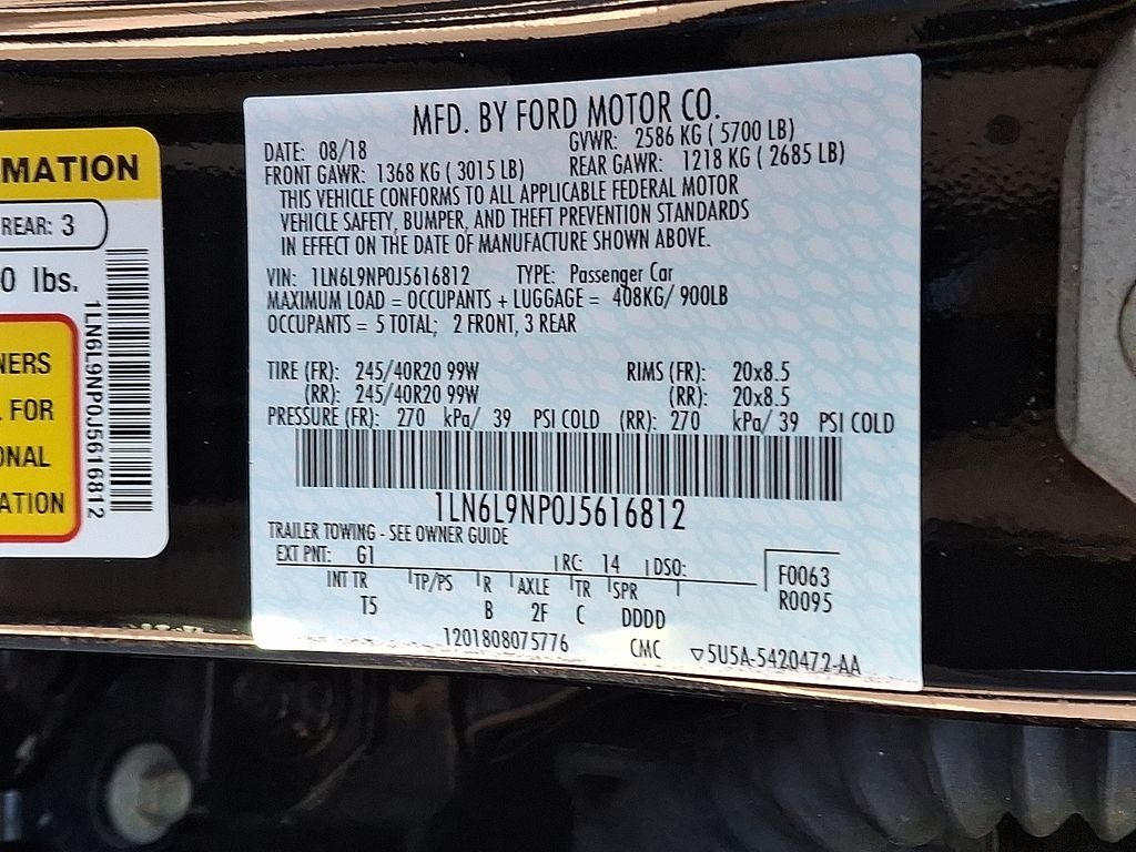 2018 Lincoln Continental Reserve