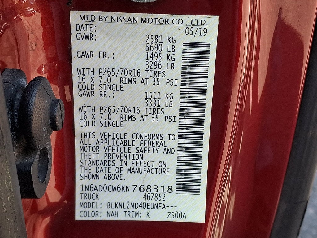 2019 Nissan Frontier SV