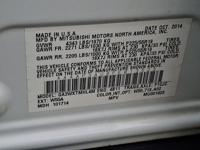 2015 Mitsubishi Outlander Sport ES