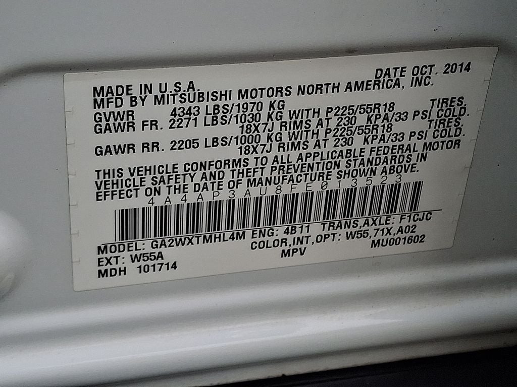 2015 Mitsubishi Outlander Sport ES