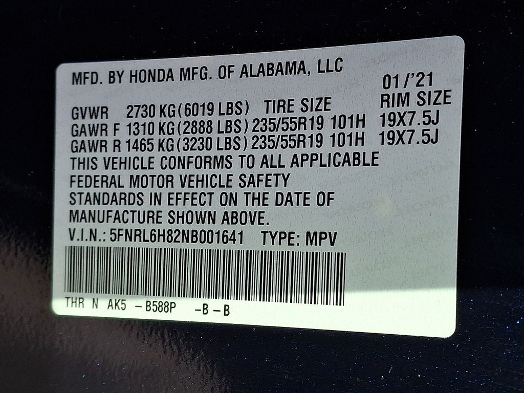 2022 Honda Odyssey Touring