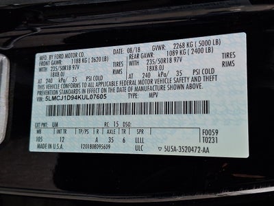 2019 Lincoln MKC Standard