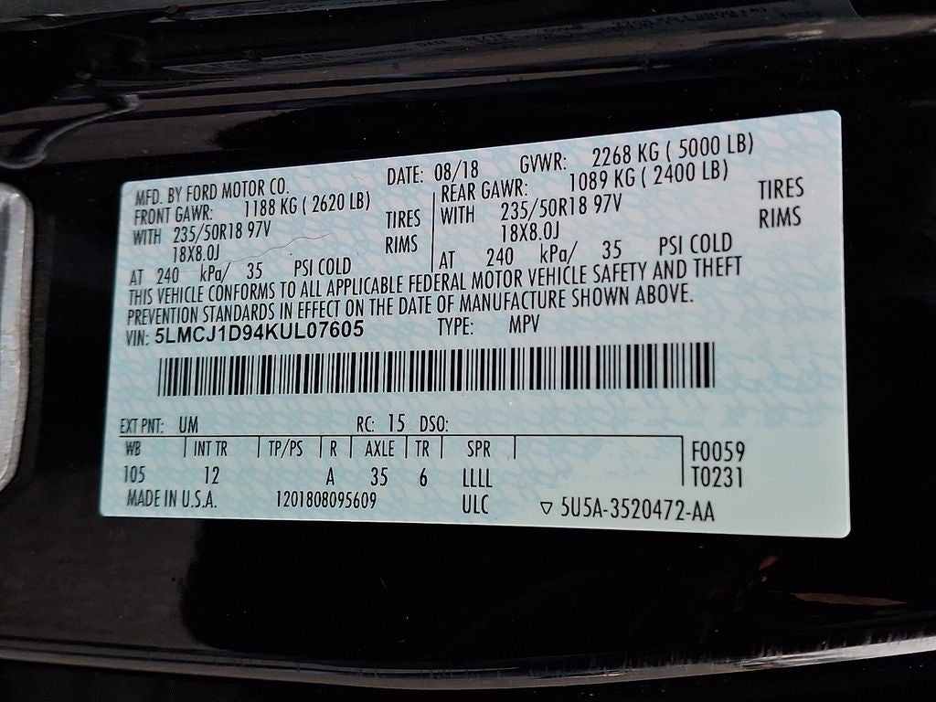 2019 Lincoln MKC Standard