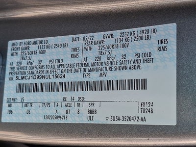 2022 Lincoln Corsair Standard