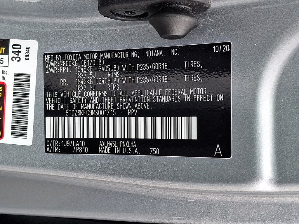 2021 Toyota Sienna Limited 7 Passenger
