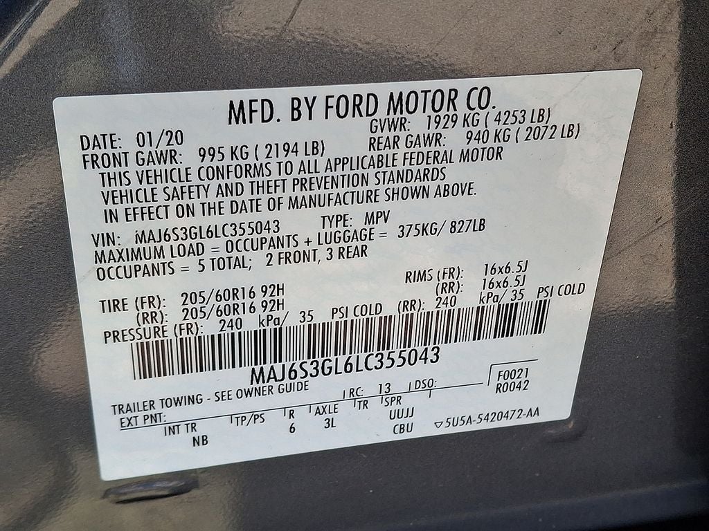 2020 Ford EcoSport SE