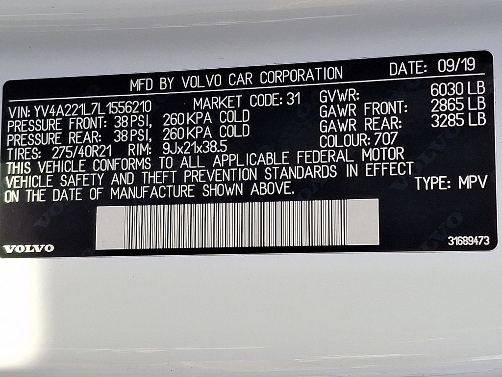 2020 Volvo XC90 T6 Inscription