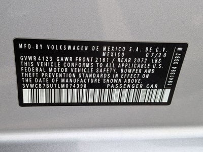 2020 Volkswagen Jetta 1.4T SE