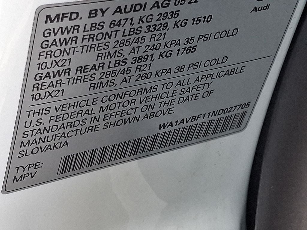 2022 Audi Q8 55 Premium quattro