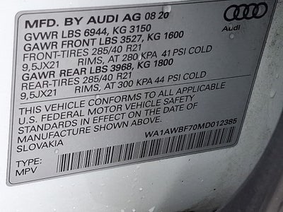 2021 Audi SQ7 Premium Plus quattro