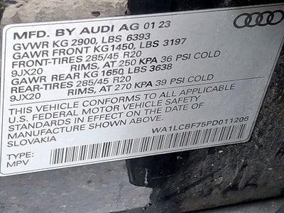 2023 Audi Q7 45 Premium Plus quattro