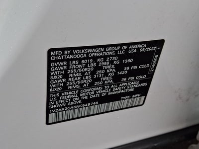 2022 Volkswagen Atlas 3.6L V6 SEL R-Line