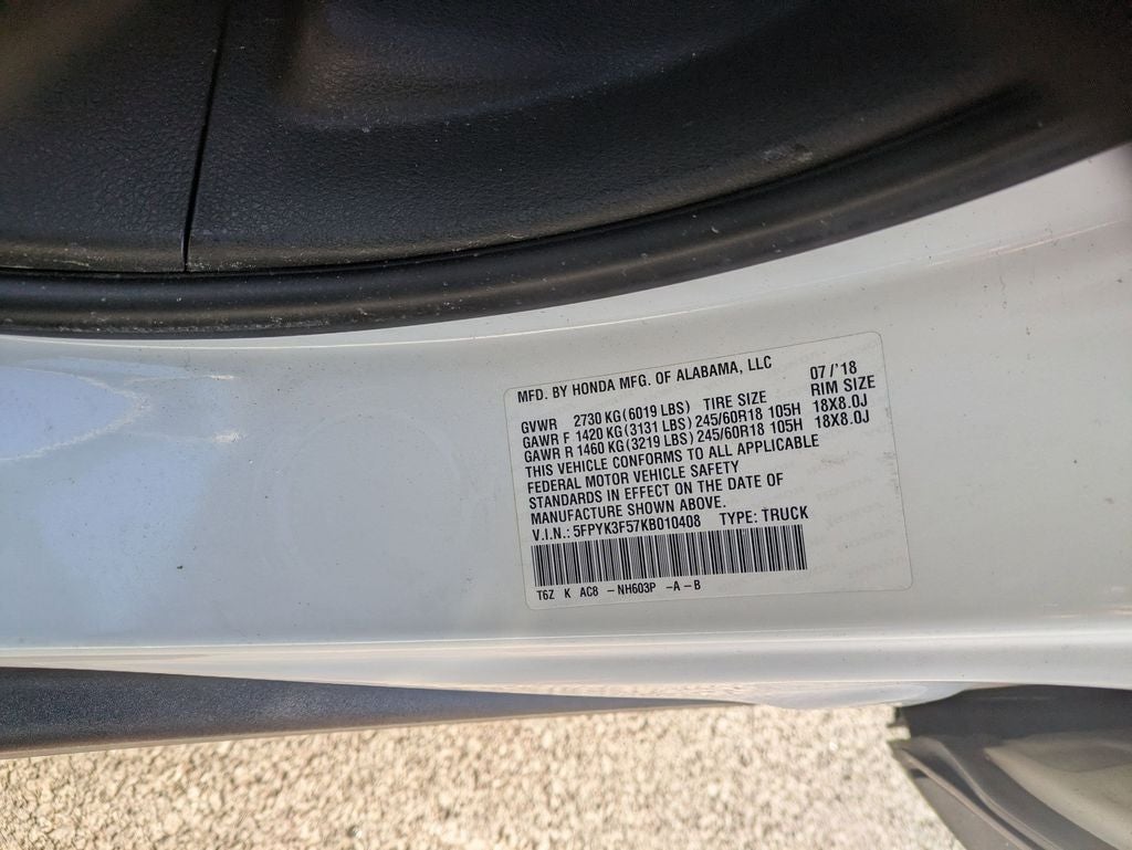 2019 Honda Ridgeline RTL