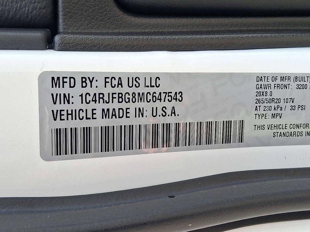 2021 Jeep Grand Cherokee 80th Anniversary Edition