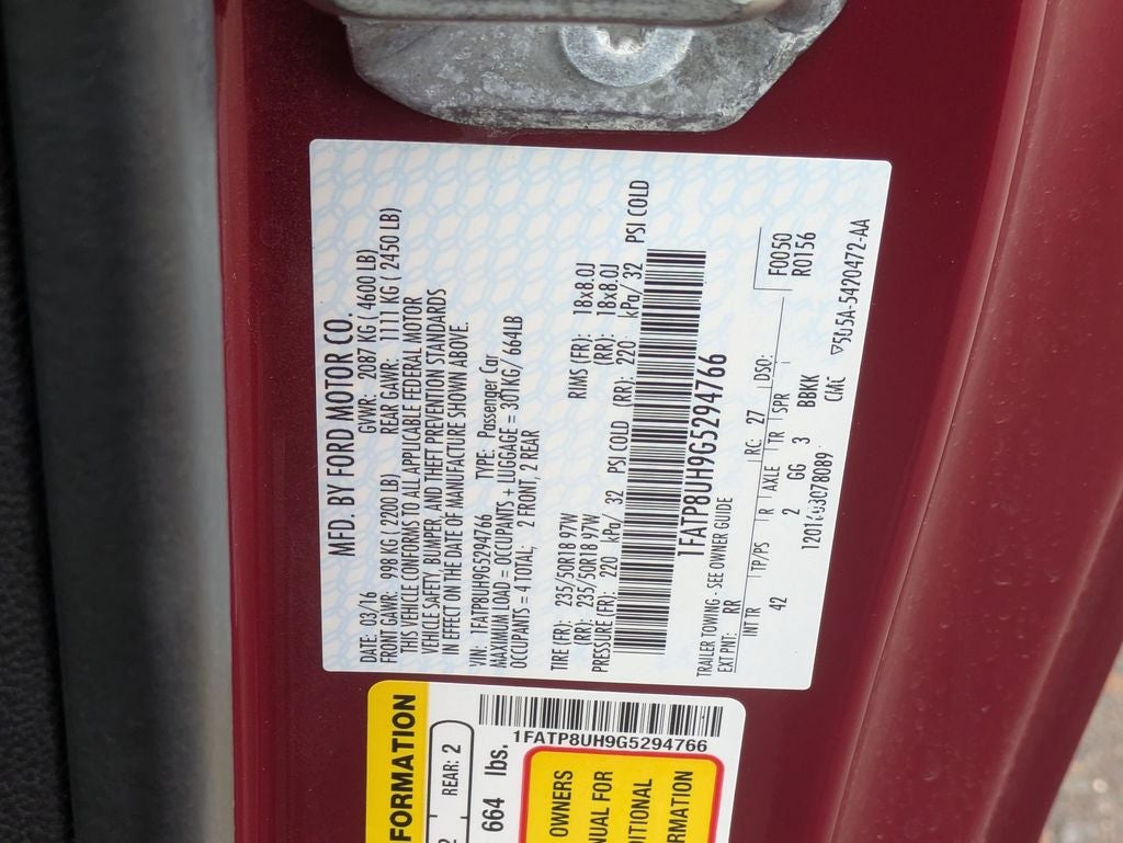 2016 Ford Mustang EcoBoost Premium