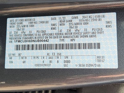 2022 Ford Escape SEL
