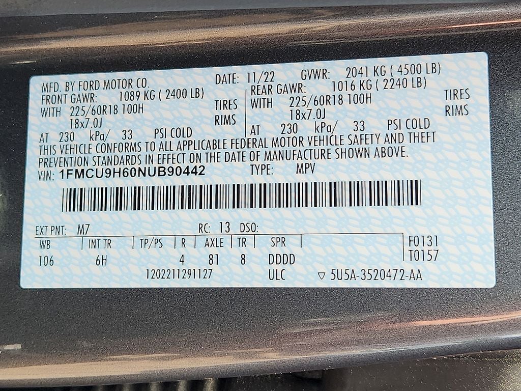 2022 Ford Escape SEL