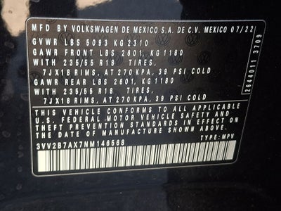 2022 Volkswagen Tiguan 2.0T SE