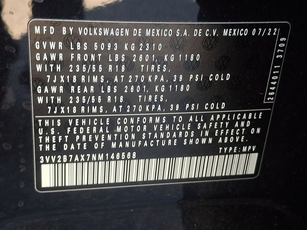 2022 Volkswagen Tiguan 2.0T SE