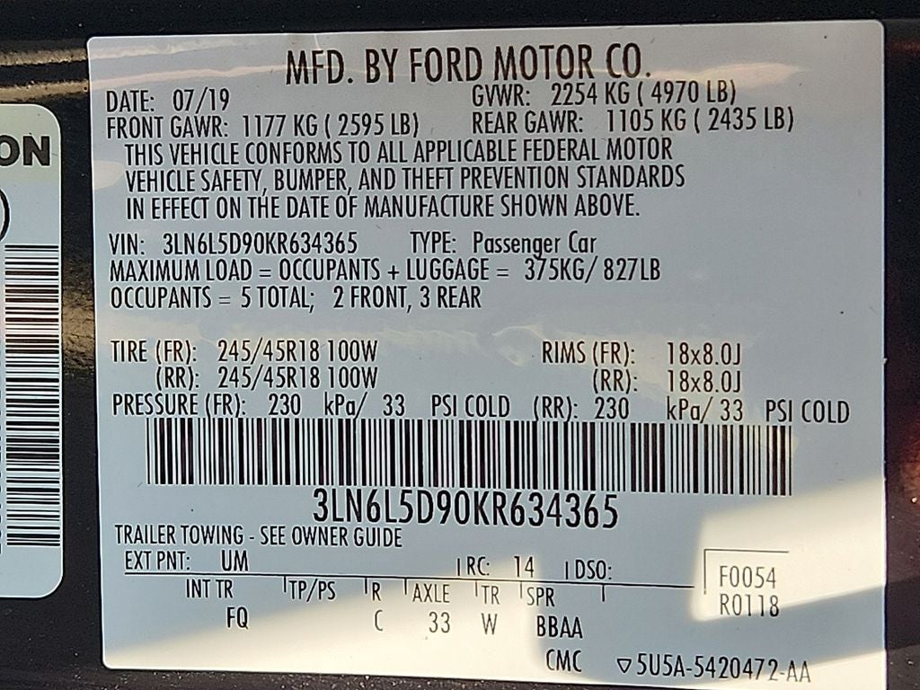 2019 Lincoln MKZ Reserve