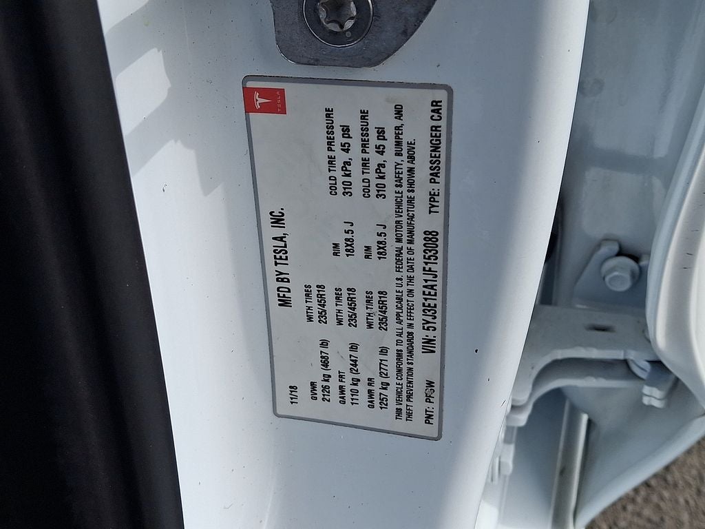 2018 Tesla Model 3 Long Range