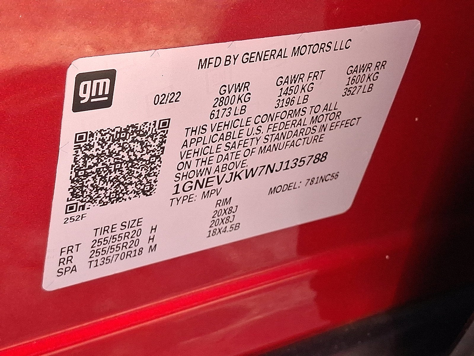 2022 Chevrolet Traverse RS